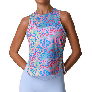 AYM041891 Ice-Feel Printed Vest-Style Outerwear for Fitness, Weightlifting, and Yoga Training, Quick-Dry Top, Quick-Dry Vest Aoyema wholesal