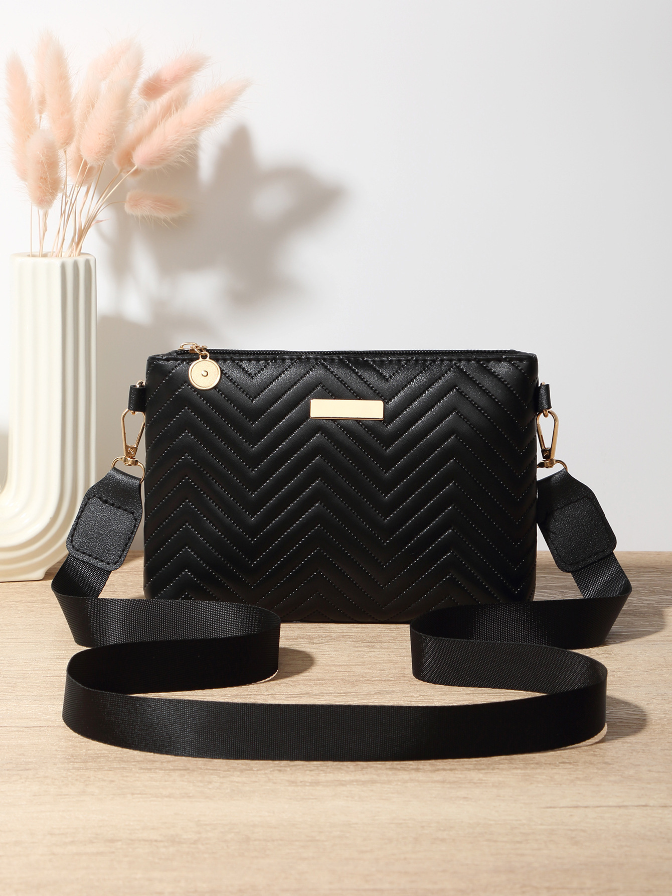 Nuevo bolso de mujer transfronterizo 2025 estampado sequinado bolso de hombro pequeño bolso casual en forma de V bolso para teléfonos móviles