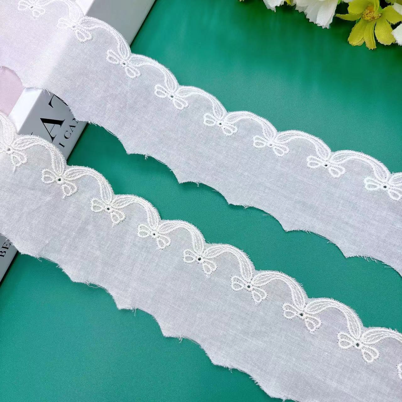 源头工厂4.5cm蕾丝花边辅料 棉布花边刺绣花边服装辅料 配饰DIY