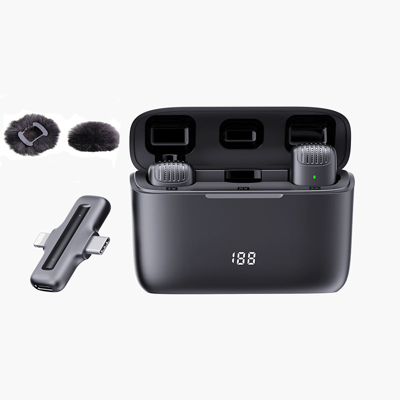 Micrófono de clip de cuello inalámbrico J11/13 transfronterizo con almacén de carga teléfono móvil en vivo micrófono de radio de reducción de ruido de grabación al aire libre