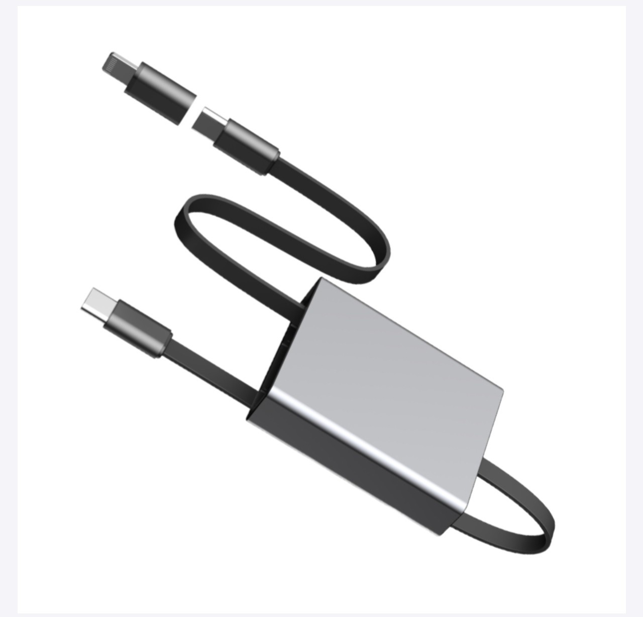 Single pull 100W super fast charging retractable data cable TypeC suitable for Huawei OP Xiaomi PD coil charging cable