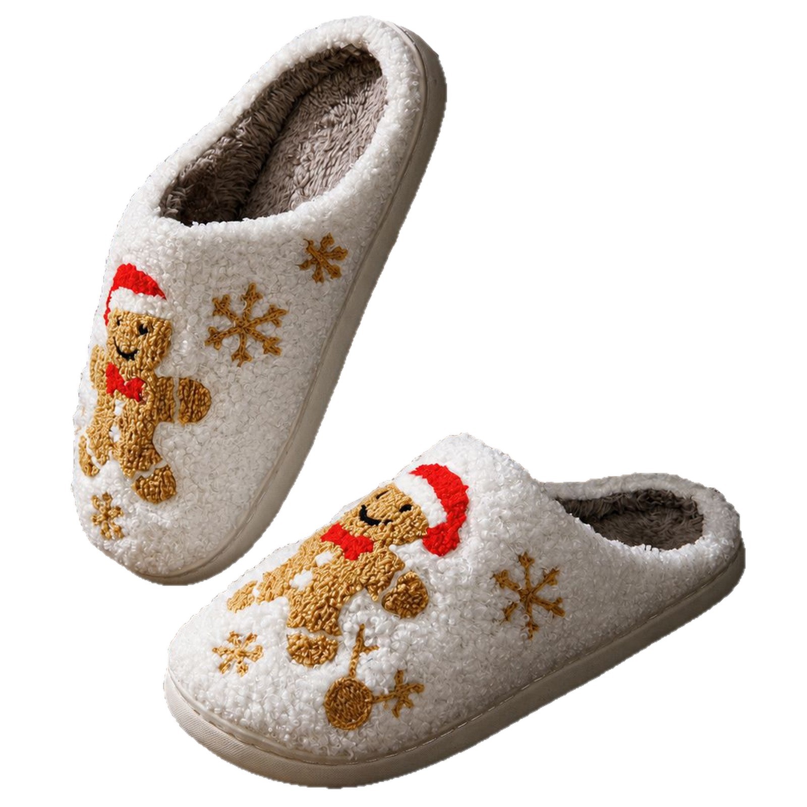 Zapatos de algodón cálidos y cómodos para el hogar ventas transfronterizas de invierno de Navidad para parejas de algodón zapatillas de lana interior image 6