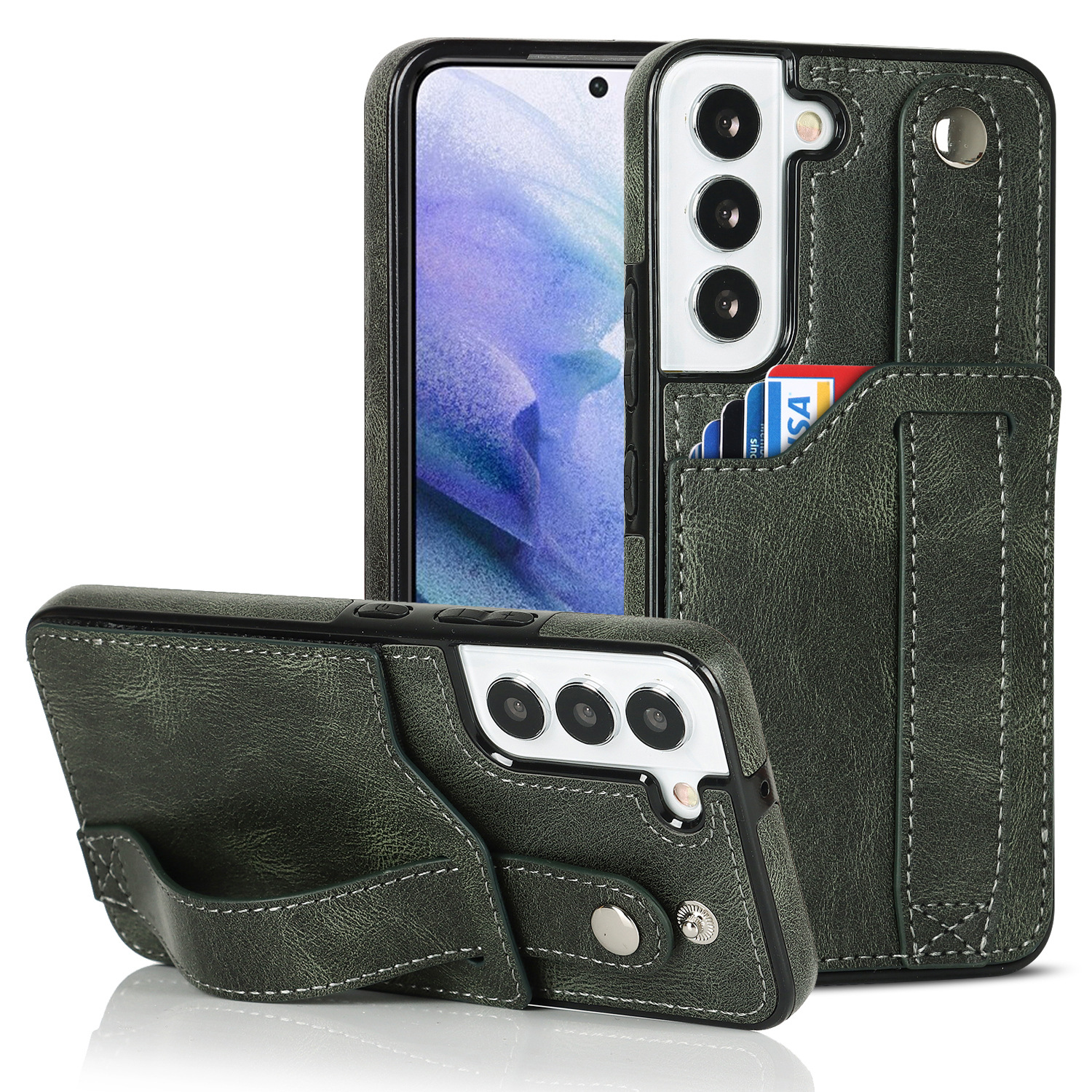 Handyhülle Für Samsung A53 Mit Armband Und Kartenfach Aus Leder_voghion.com