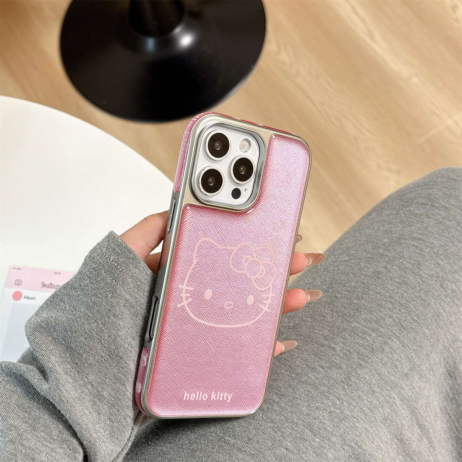 Corazón de niña japonesa y coreana arco tridimensional KT gato para Apple 15Pro funda para teléfono móvil 16PorMax nicho 14/13