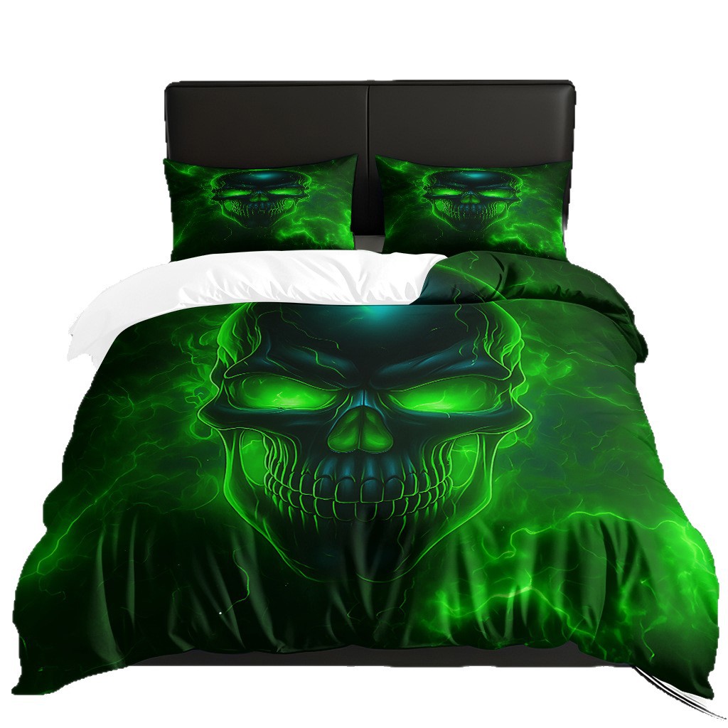 TEMU / JIT transfronterizo hogar cabeza de colcha impresa digital conjunto de edredón abrasivo fuente de ventilación fábrica directa