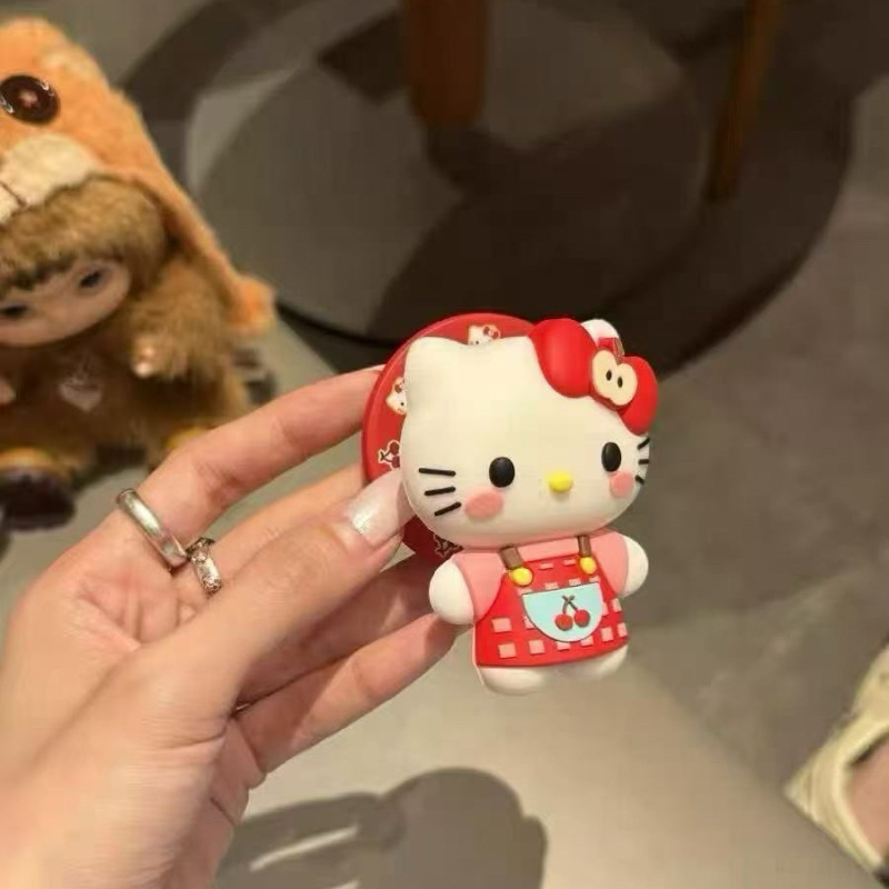 新款立体硅胶kitty猫适用MagSafe磁吸支架强吸附力可伸缩桌面气囊|undefined