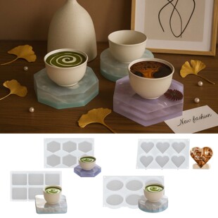Fat Yaya DIY Thickeneded Six-Link Round Square Heart-Shaped Hexagonal Mirror Glue Resin Silicone Mold