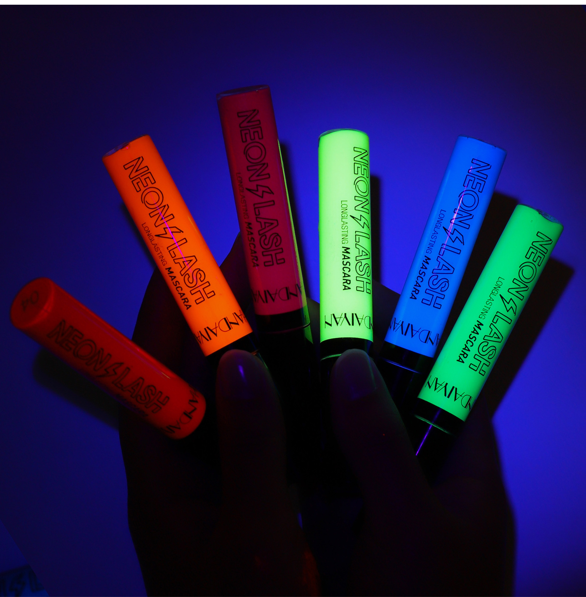 Handaiyan Han Daiyan Halloween Colorful Fluorescent Eye Black ist lockig, schlank, langlebig, wasserfest und wischfest_voghion.com