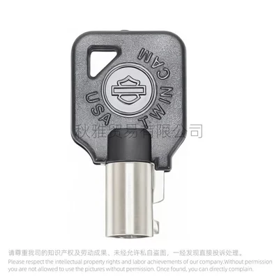 Suitable for Harley Fat Boy, Road Glide, Road King, Springer, Night Rod, Dyna Xl883 Motorcycle Key Blanks (Motorcycle Key) - black