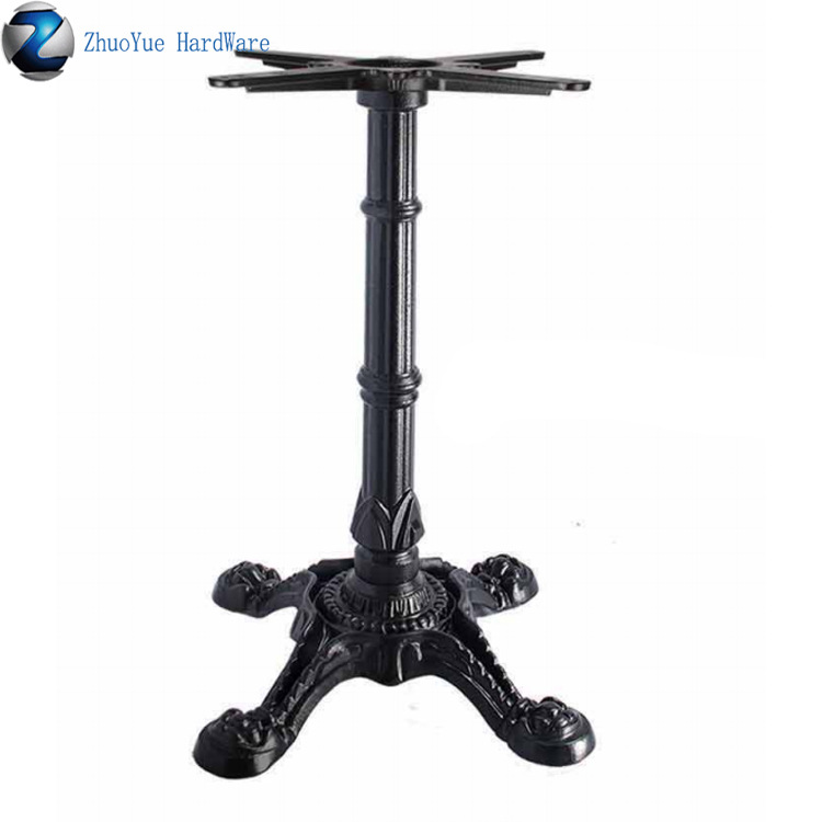 定制实心铸铁桌腿加粗承重餐桌椅脚支架防锈欧式咖啡吧台配件