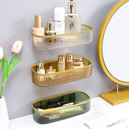Light luxury bathroom bathroom acrylic storage rack wall-mounted toilet bathroom washbasin storage wall supplies