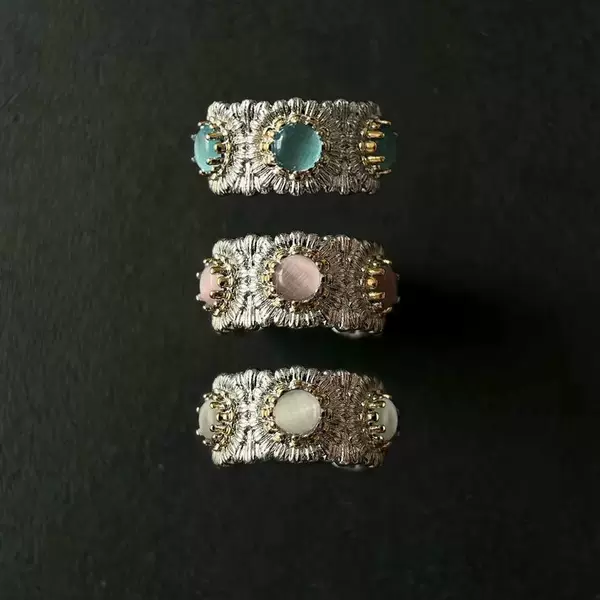 Moonlight Daisy~Vintage Pink Daisy Ring Retro Light Luxury High-End Adjustable Ring Versatile Ring
