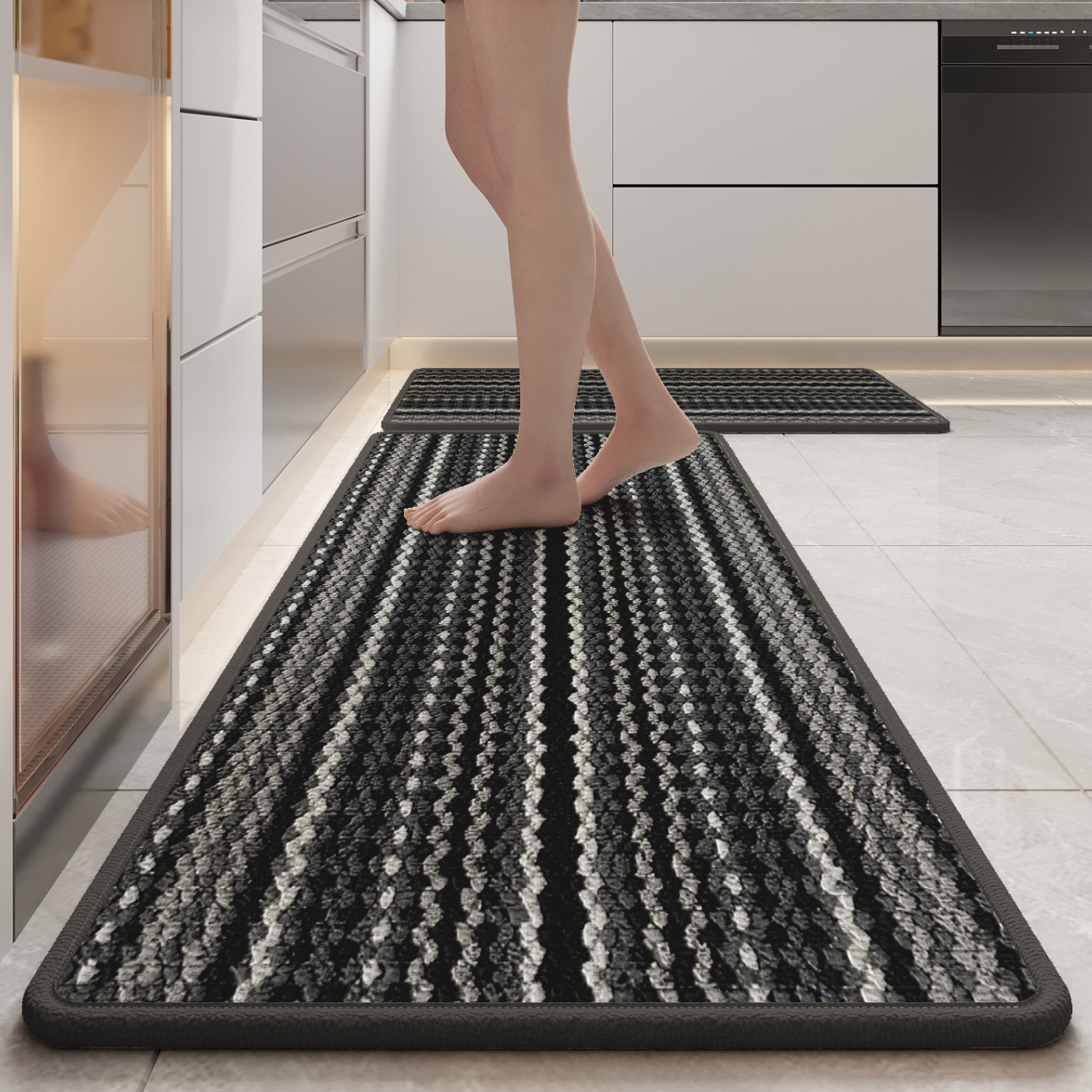 Cocina especial alfombra de suelo absorción de aceite antideslizante frotar sin lavar alfombra de absorción de agua larga alfombra esquina antisucia personalizada