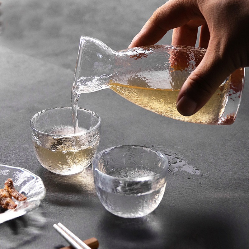 Japanese-style sparrow beak small wine cup wine pot sake pot crystal glass huangjiu wine warmer household wine heating pot wine set