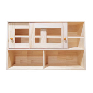 Kitchen Small Hanging Cabinet Wall Cabinet sliding door pine wood glass door storage cabinet storage cabinet wall-mounted custom