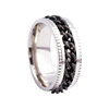 Accessory, chain stainless steel, multicoloured ring