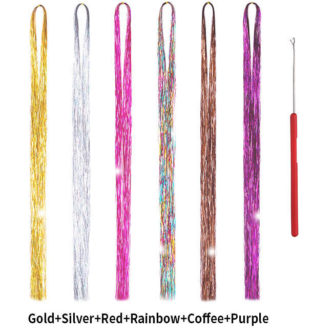 90cm 6가지 색상 + 크로셰 후크 1개
