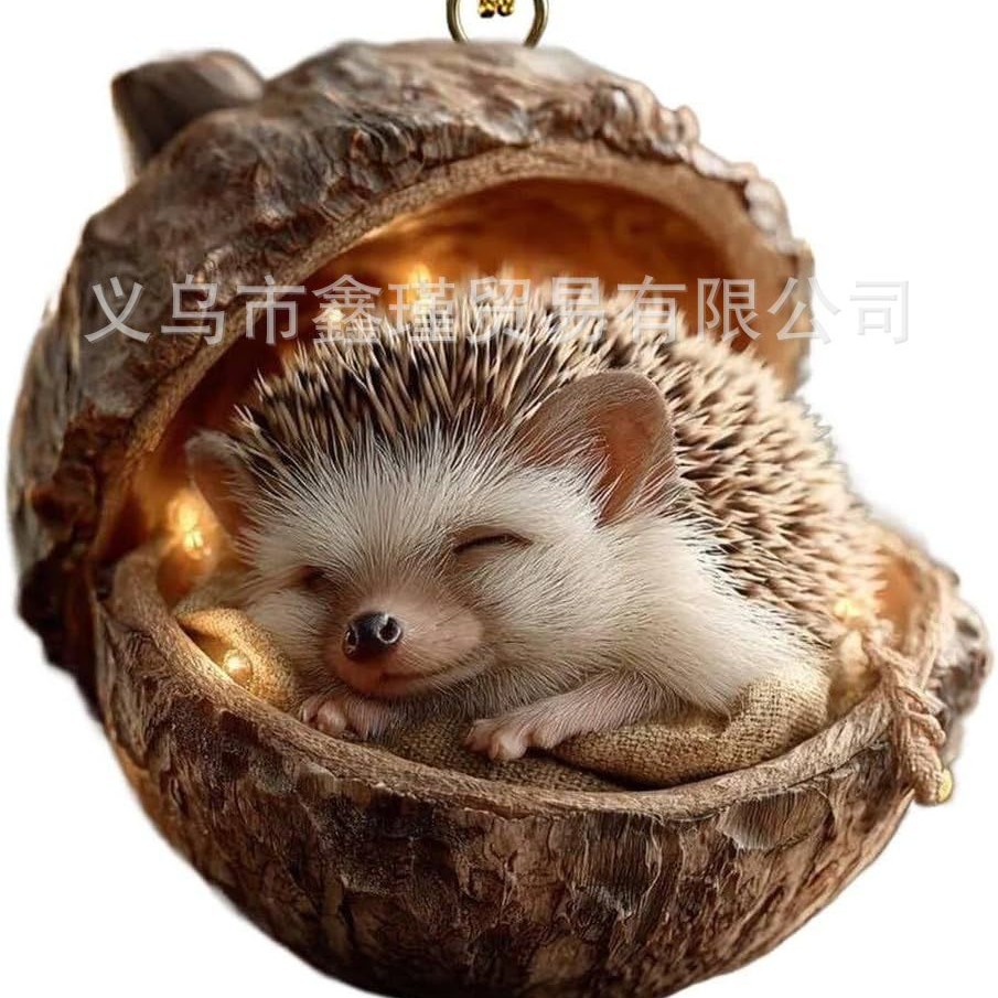Explosiones transfronterizas mapache erizo decoraciones de árbol de Navidad búho decoraciones de Navidad colgantes planos acrílicos image 1