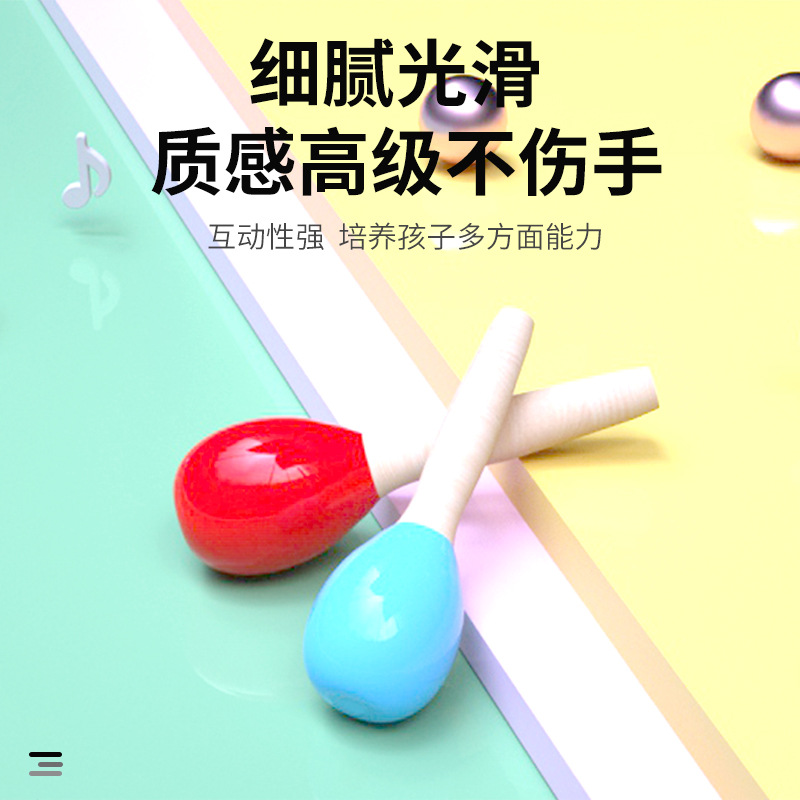 Instrumento musical de Orff Bola de arena de madera de haya martillo de arena grande agarrar y perseguir bebé recién nacido bebé juguete lote