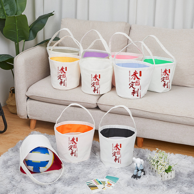 Bolsa de balde portátil de Halloween pascua caramelo multicolor 380g algodón cáñamo bolsa de regalo personalizada xqds0405a