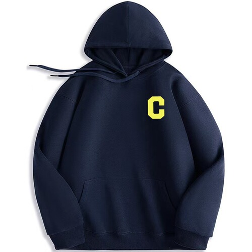 Couple men and women's same hooded hooded round neck loose pullover Korean heavy 320G hoodie top outer men's wear