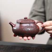 手工方壶紫砂壶宜兴原矿大容量260cc茶壶茶具厂家批发四方乾坤壶