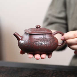 手工方壶紫砂壶宜兴原矿大容量260cc茶壶茶具厂家批发四方乾坤壶