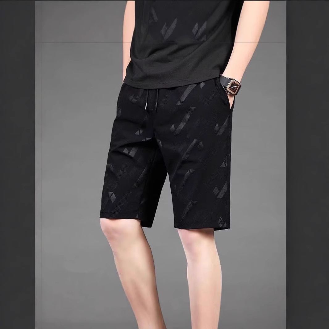 Summer Men's Shorts Men's Thin Sports Quick-Drying Three-Quarter Pants Loose Straight Casual Pants Beach Men's Shorts