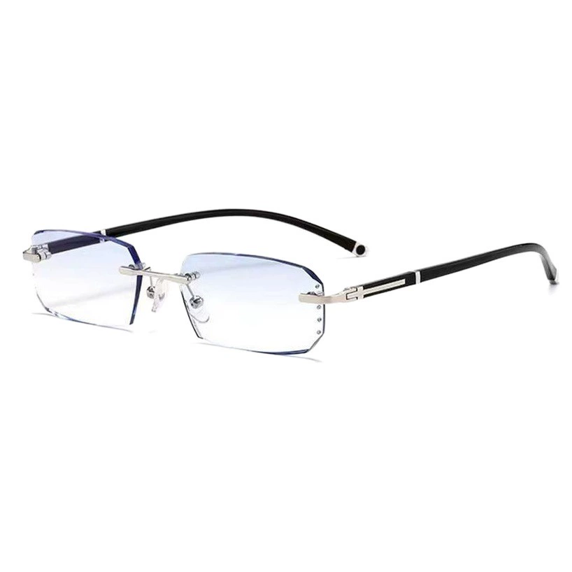 Новая мода бриллиантовый режет безрамные очки для чтения анти-синий свет анти-радиация для пожилых людей против усталости пресбиопия очки