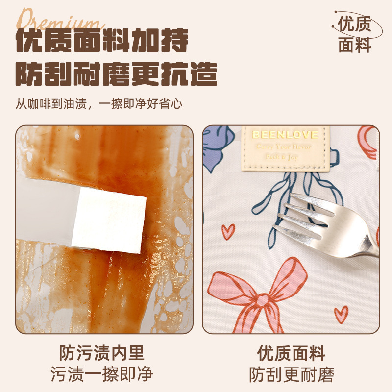 新款跨境午餐包大容量手提便当包上班族打包饭盒袋野餐露营保温包|undefined