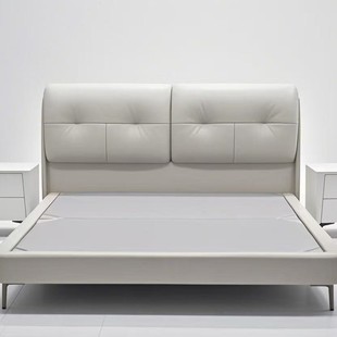 2025 Imported Genuine Leather Classy Soft Bag Modern Simple Foshan Internet Celebrity Double Bed