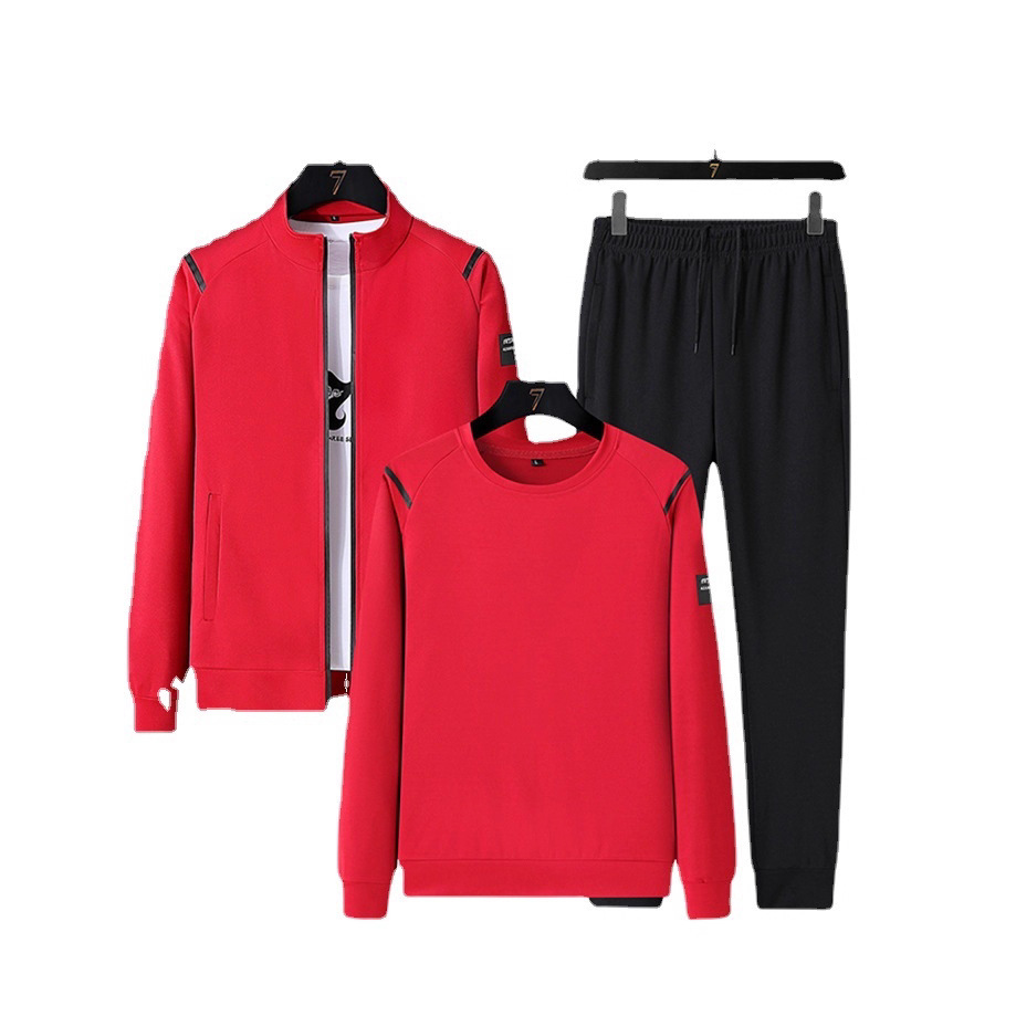 Conjunto de Tres Piezas de Ropa Deportiva de Marca Moderna para Hombre, Sudadera Informal de Cuello Redondo y Pantalones de Chándal para Primavera y Otoño 2025
