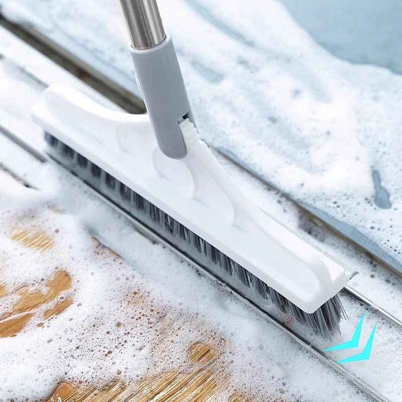 cepillo de piso de baño cepillo de mango largo cepillo de piso de baño cepillo de azulejos de limpieza de pared de baño cepillo de espacio sin esquina muerta