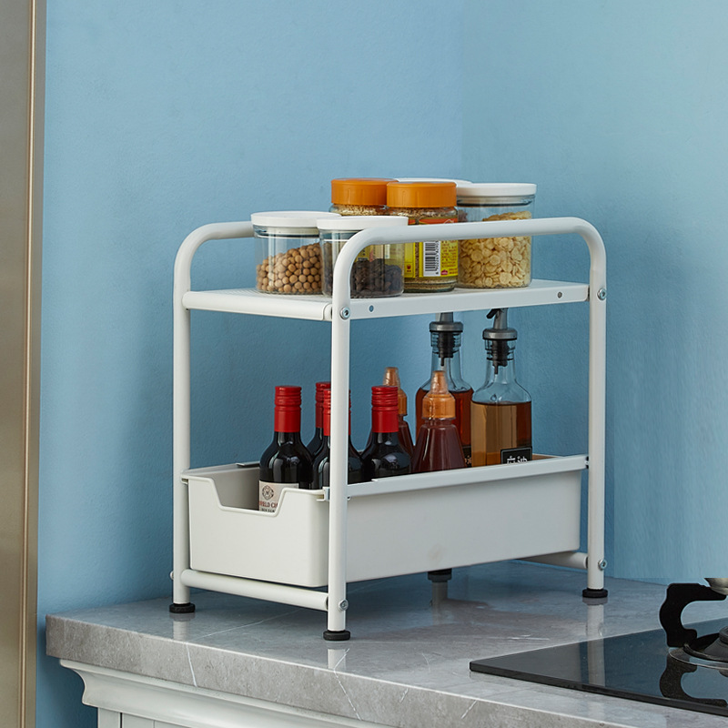 廚房置物架夾縫收納落地多層帶輪可移動蔬菜抽拉式冰箱窄縫小推車
