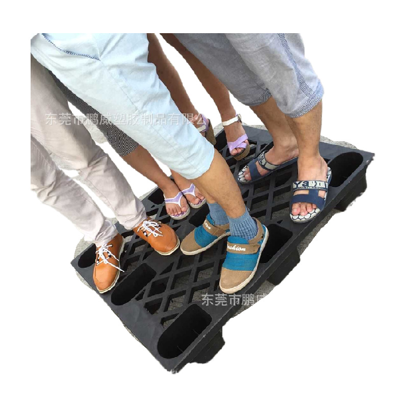 东莞寮步现货黑色出货货柜包装托板 塑料叉车地台板 回料仓库垫板