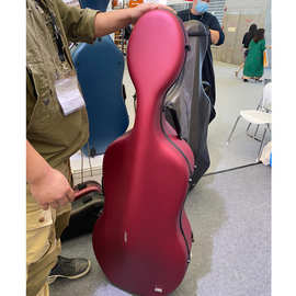 2.5kg 红色大提琴碳纤维琴盒 厂家直销 外贸出口
