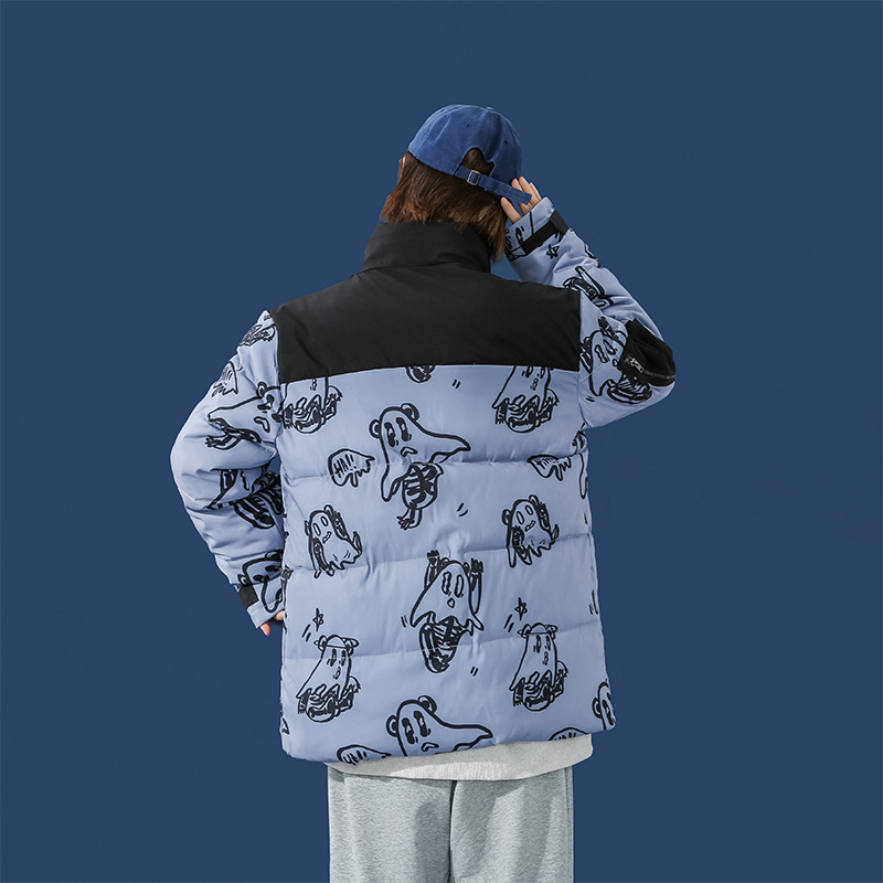 2021 abrigo de algodón acolchado pareja estilo coreano abrigo de pan grueso abrigo casual de moda fantasma abrigo grueso de algodón acolchado