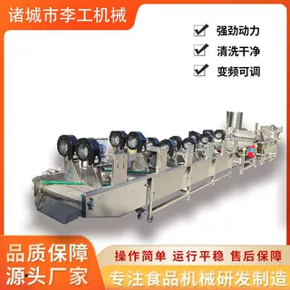 全自动食品包装袋果蔬风干机净菜加工流水线果蔬气泡清洗机