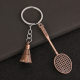New Badminton Tennis Keychain Car Key Bag Pendant Sports Souvenir Key Chain