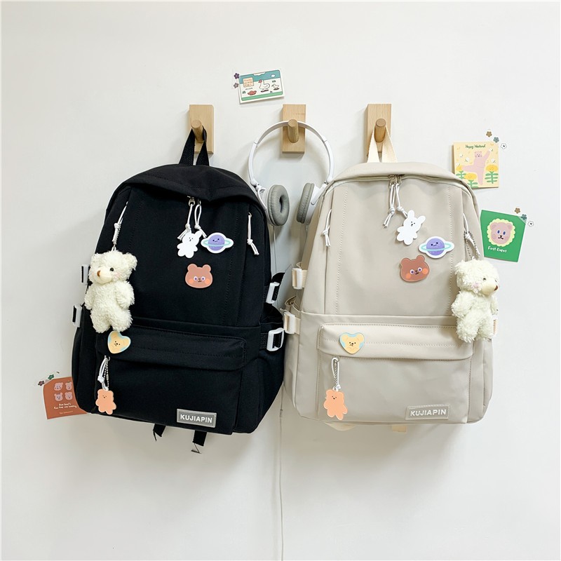 Nueva mochila escolar de gran capacidad para estudiantes de Harajuku, mochila de moda fresca, mochila de estilo de herramienta, mochila de hombro