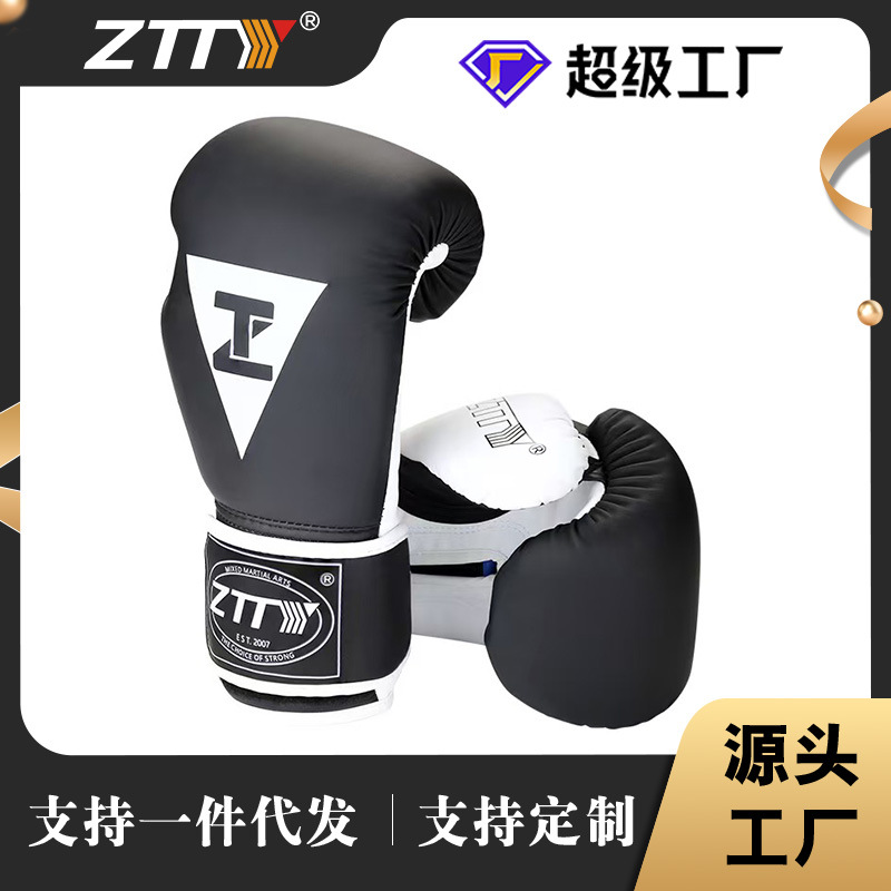 Guantes de boxeo personalizados ZTTY con forro interior para adultos y niños, guantes de entrenamiento de combate, guantes de fitness de combate