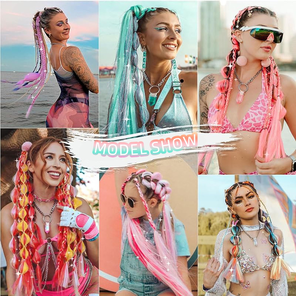 Venta al por mayor de hilo de oro y plata para comercio exterior, para pelucas y coletas de rastas EZ, de un solo hilo, con degradado de colores, para cabello trenzado DIY, hilo láser y trenzas grandes.