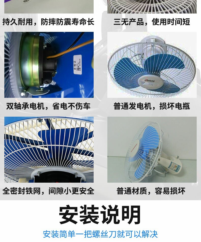 Car Fan 12V24V Bus Ceiling Fan Car Electric Fan Minibus Truck School Bus Powerful Cooling Ceiling Fan