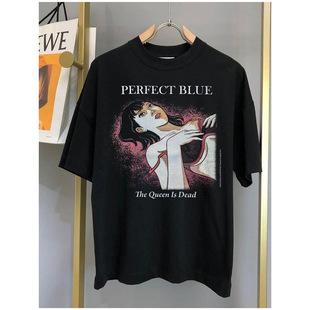 PERFECT BLUEδ��Ĳ����������bŮ�bӡ������T��t-shirt��