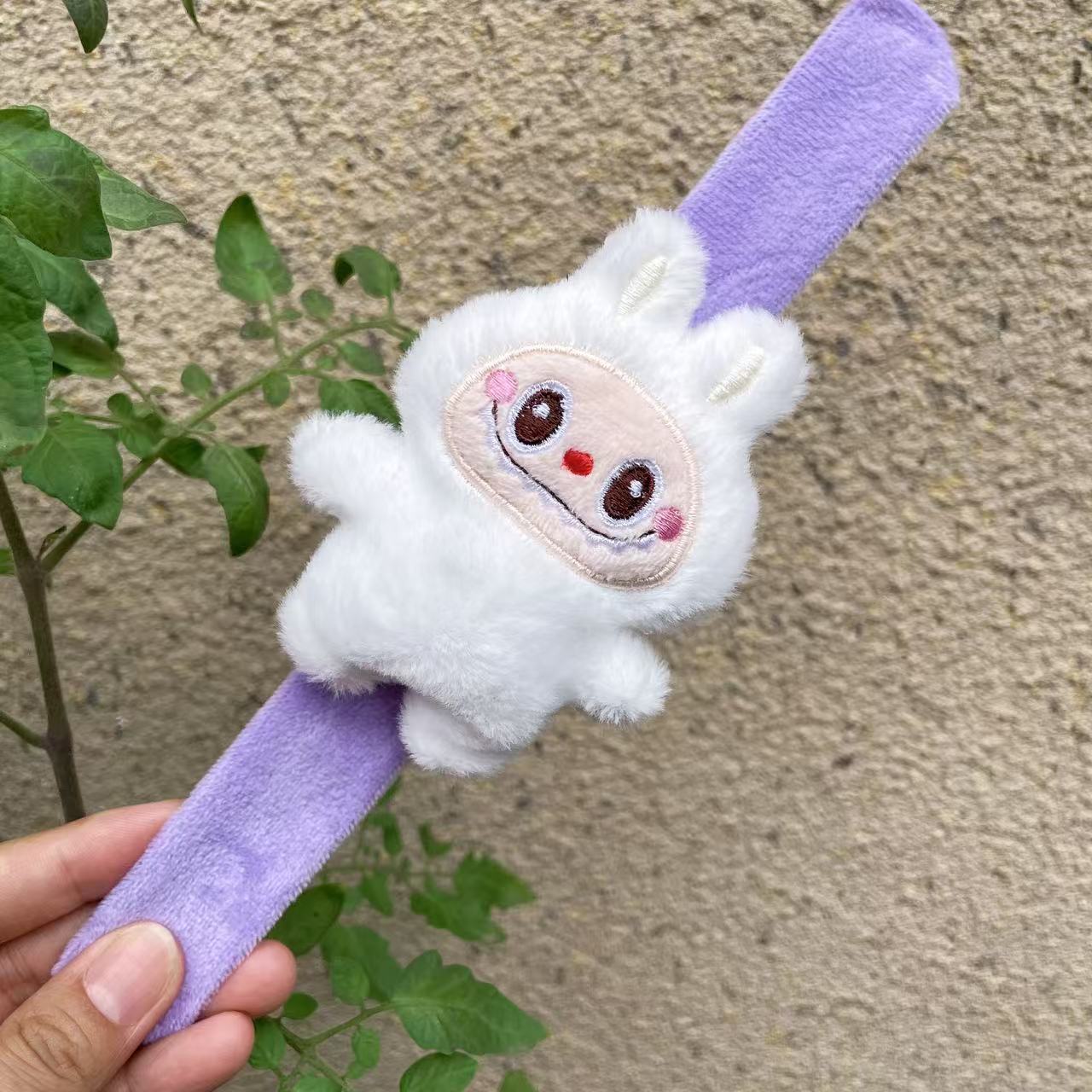 Muñeca creativa Panda raqueta anillo pulsera niños muñeca de peluche juguete bicicleta accesorios boda regalo de mano