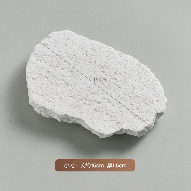 Estilo nórdico blanco irregular yeso fotografía decoración props joyería al por mayor producto de la joyería fotografía de fondo