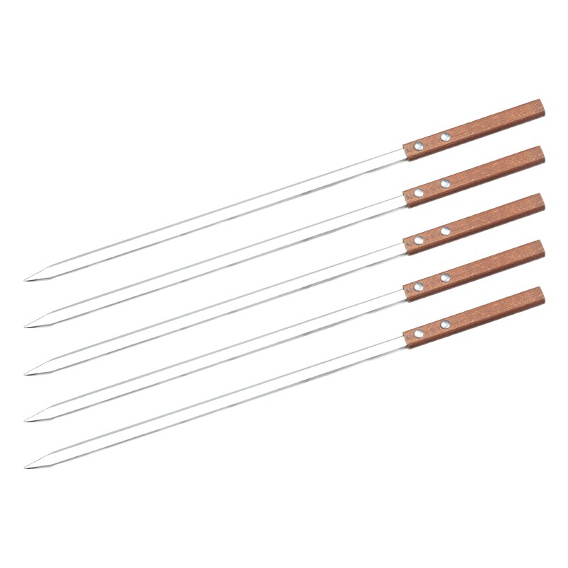 40cm Xinjiang Lamb Skewers, Stainless Steel Flat Skewers, Barbecue Skewers, Grilling Needles, Barbecue Skewers