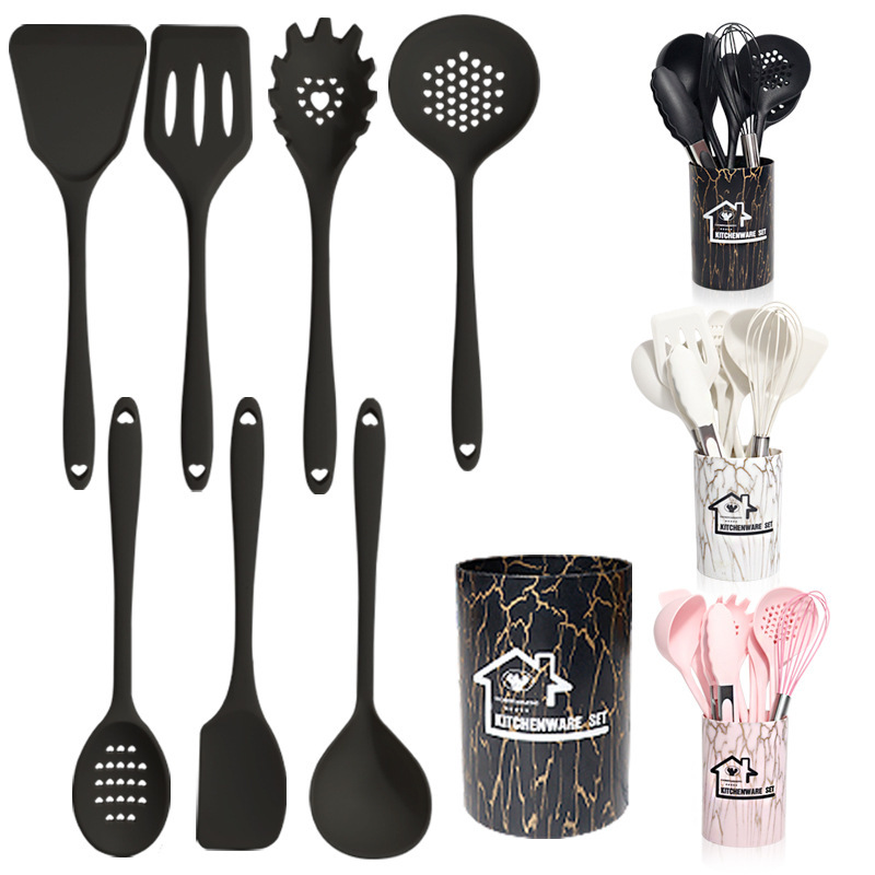 10 piezas de cocina de silicona de grado alimenticio antiadherente cocina de silicona resistente a altas temperaturas set al por mayor