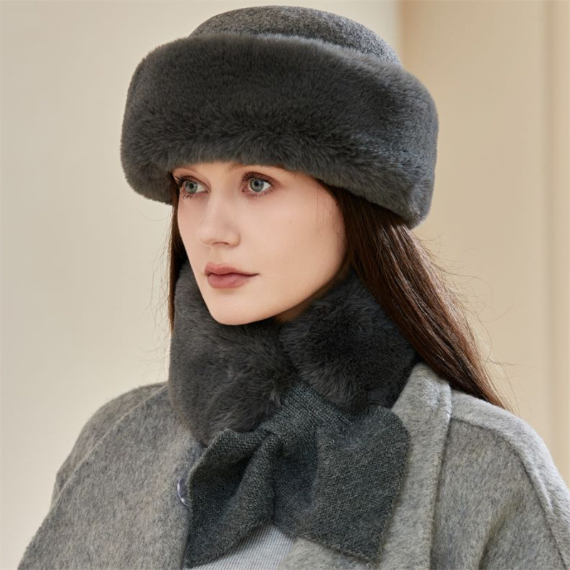 Gorro ushanka y cuello térmico para hombre peluche invierno_voghion.com