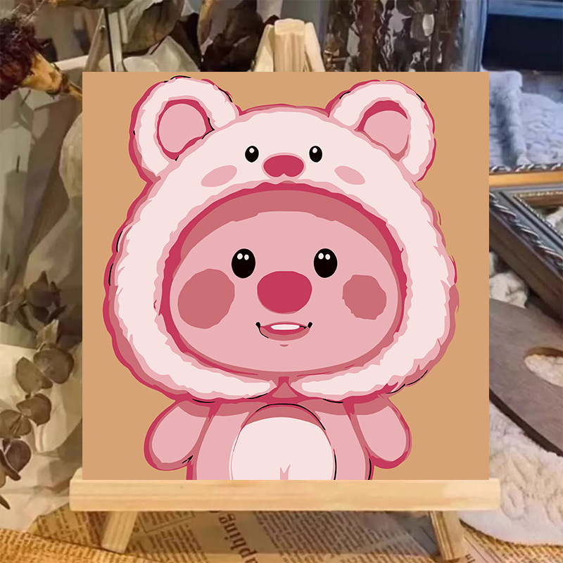 Pintura al óleo digital animal 20 * 20 dibujos animados pintados a mano para curar la pintura pintada a mano pintada al por mayor pintada a mano image 10